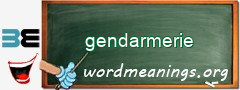 WordMeaning blackboard for gendarmerie